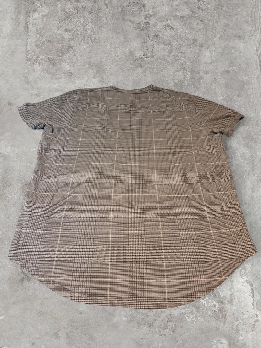 Hollister Brown Plaid Short Sleeve Tee